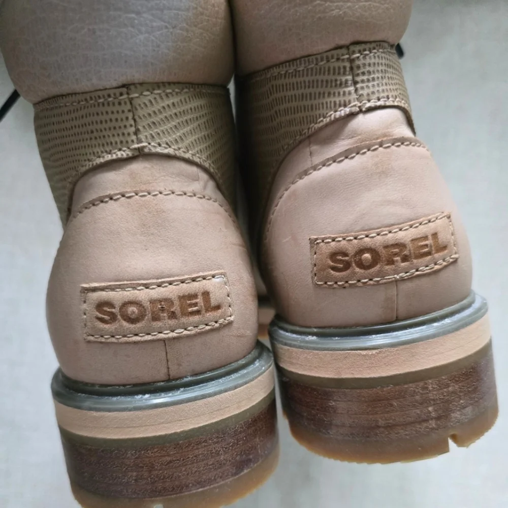 SOREL Lennox Hiker Waterproof Leather Boot Canoe Tan 8.5